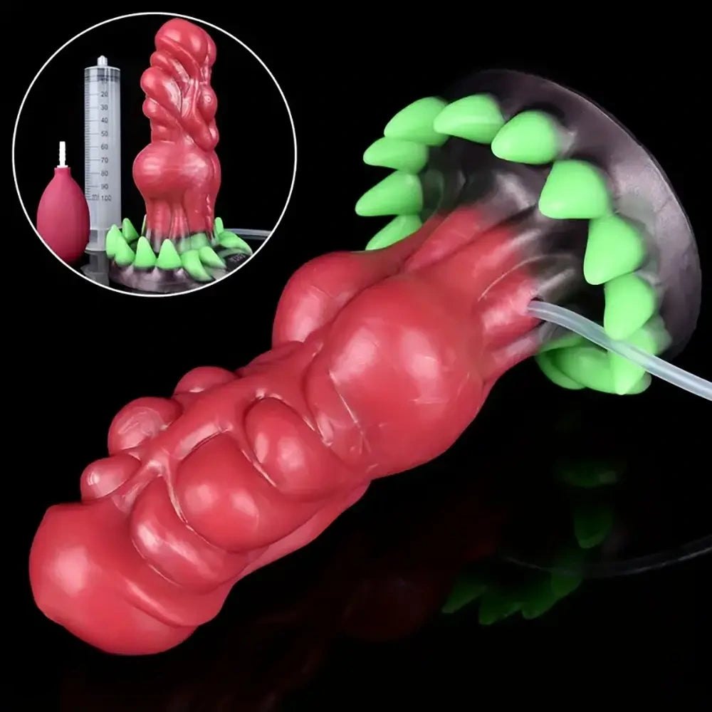 Spiked monster fantasy dildo with ridged texture, photo 10