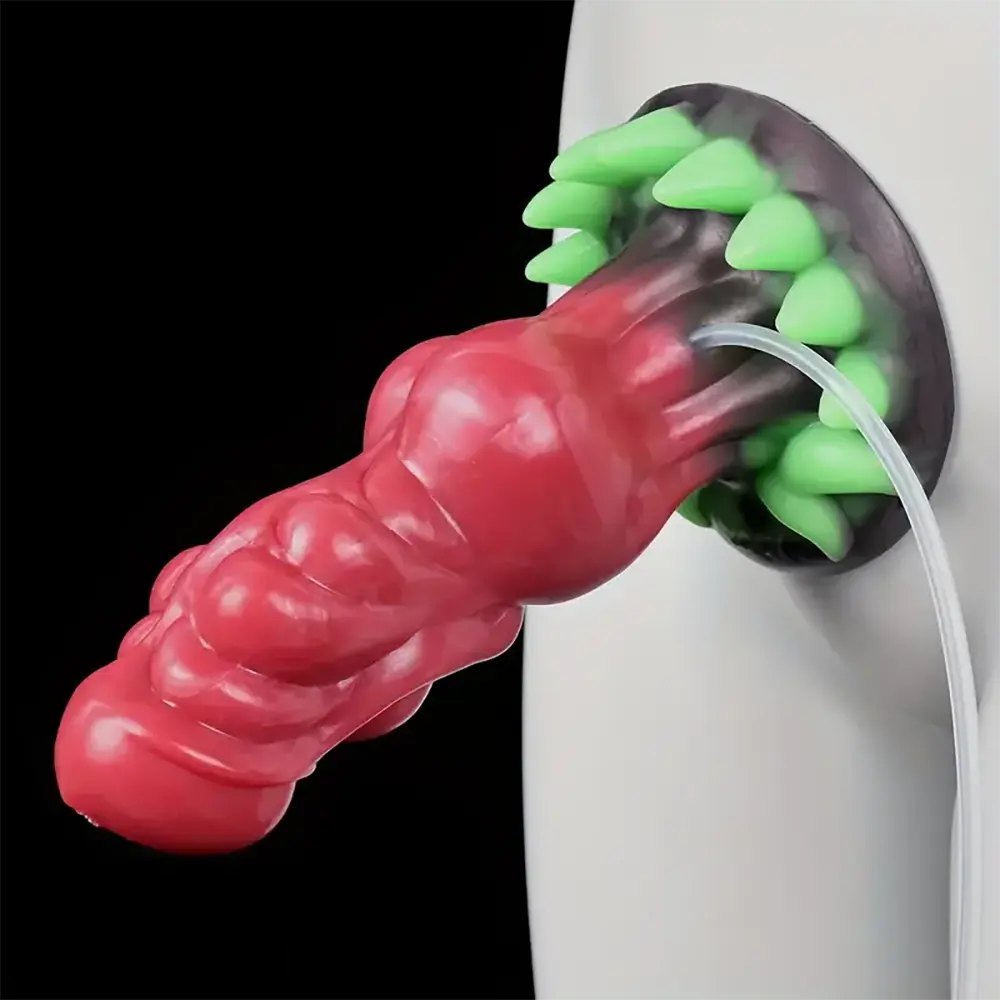 Spiked monster fantasy dildo with ridged texture, photo 3