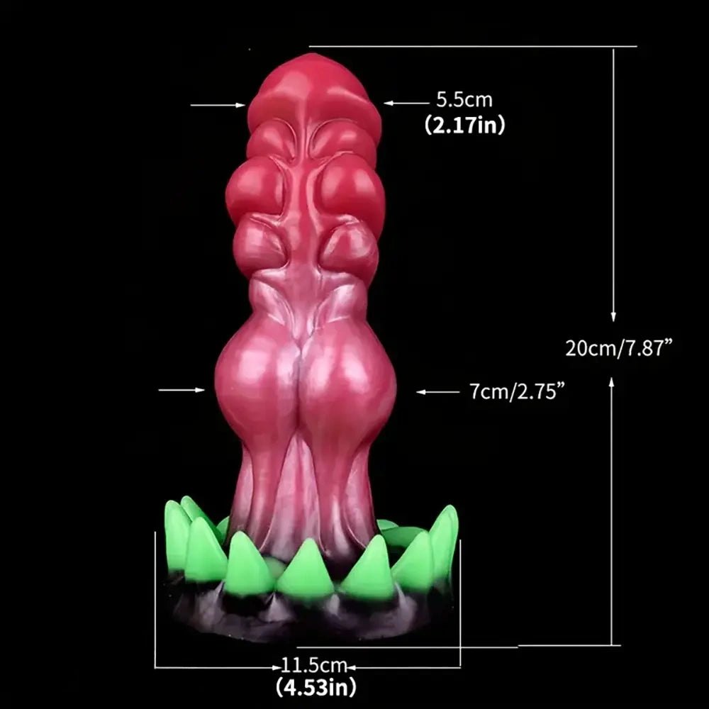 Spiked monster fantasy dildo with ridged texture, photo 8