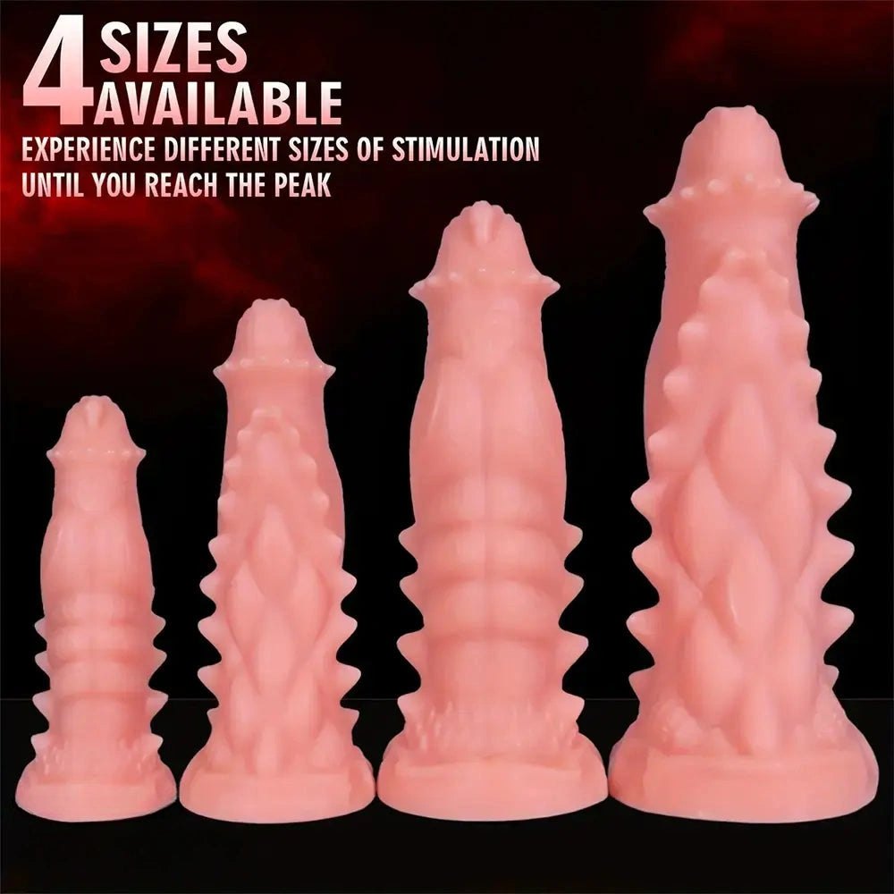 Spiked scaled pvc fantasy dildo, photo 2