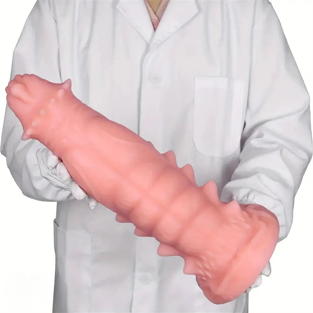 Spiked scaled pvc fantasy dildo, photo 3