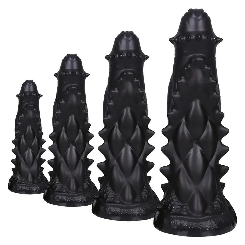Spiked scaled pvc fantasy dildo, photo 4