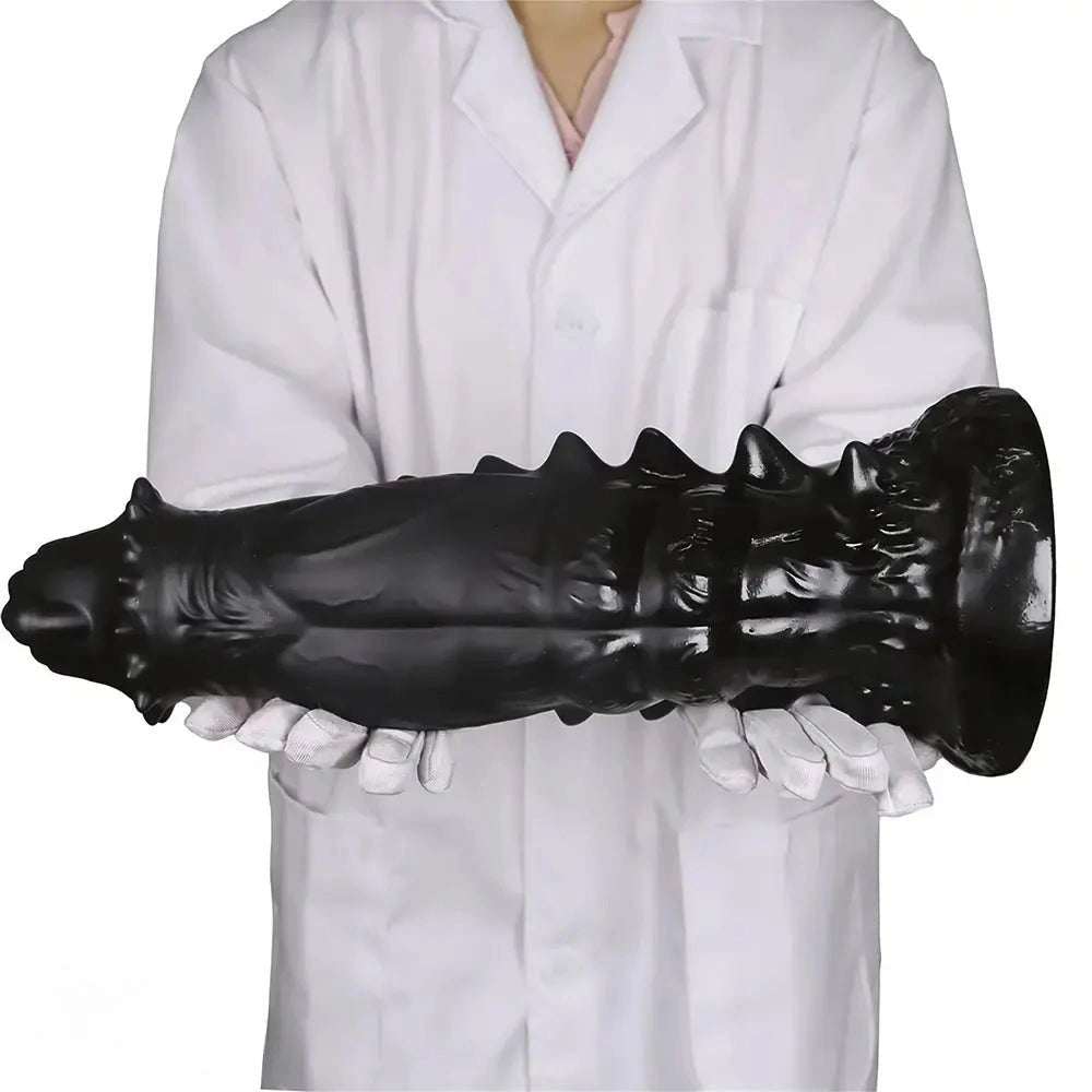 Spiked scaled pvc fantasy dildo, photo 5