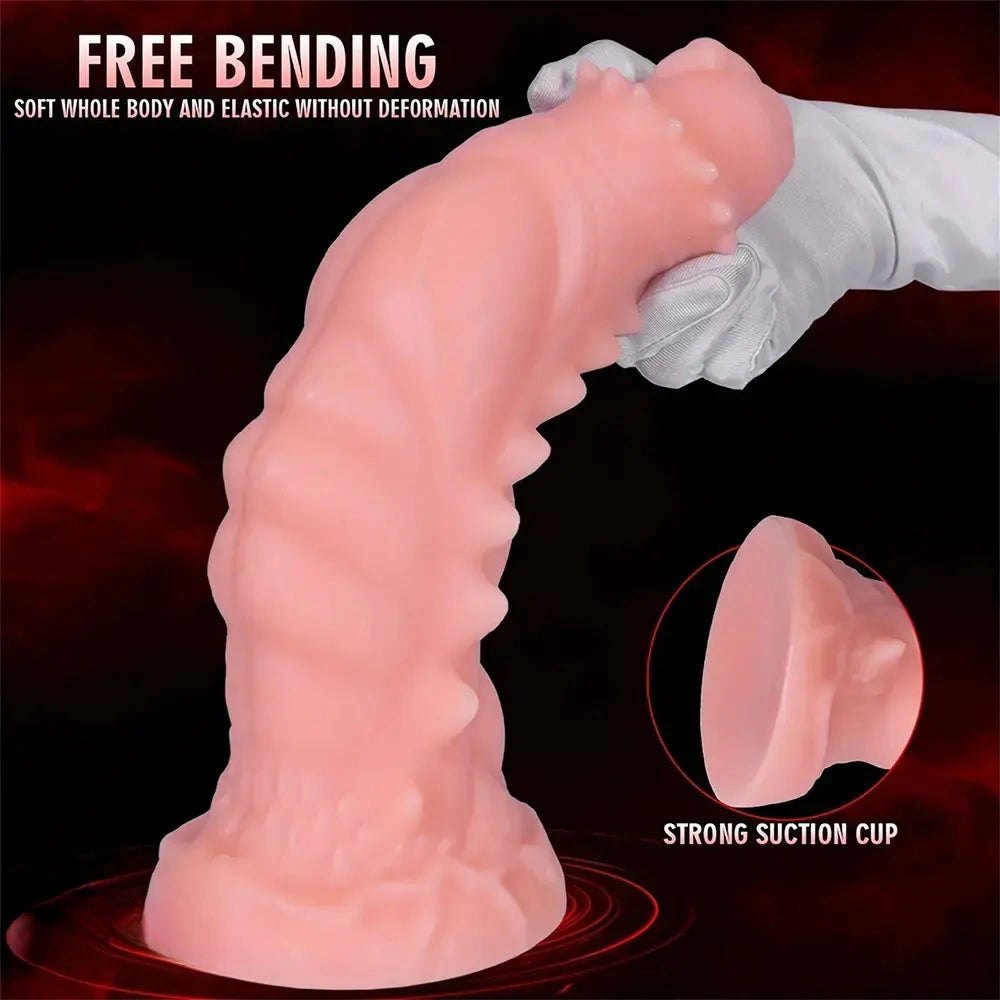 Spiked scaled pvc fantasy dildo, photo 6