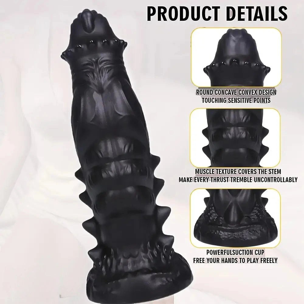 Spiked scaled pvc fantasy dildo, photo 8