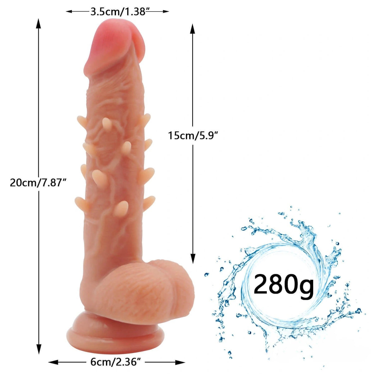 Spiked nub suction cup dildo, photo 8
