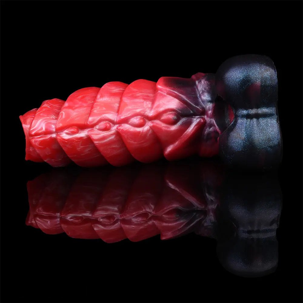 Red spiked ridge fantasy dildo, photo 7