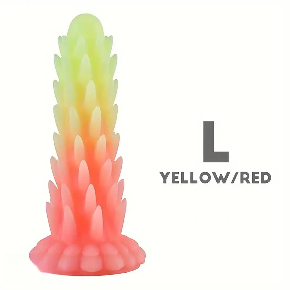 #1 multi color spiked ridged fantasy dildo