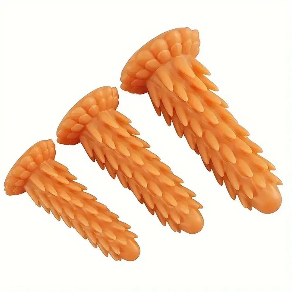 Multi color spiked ridged fantasy dildo, photo 3