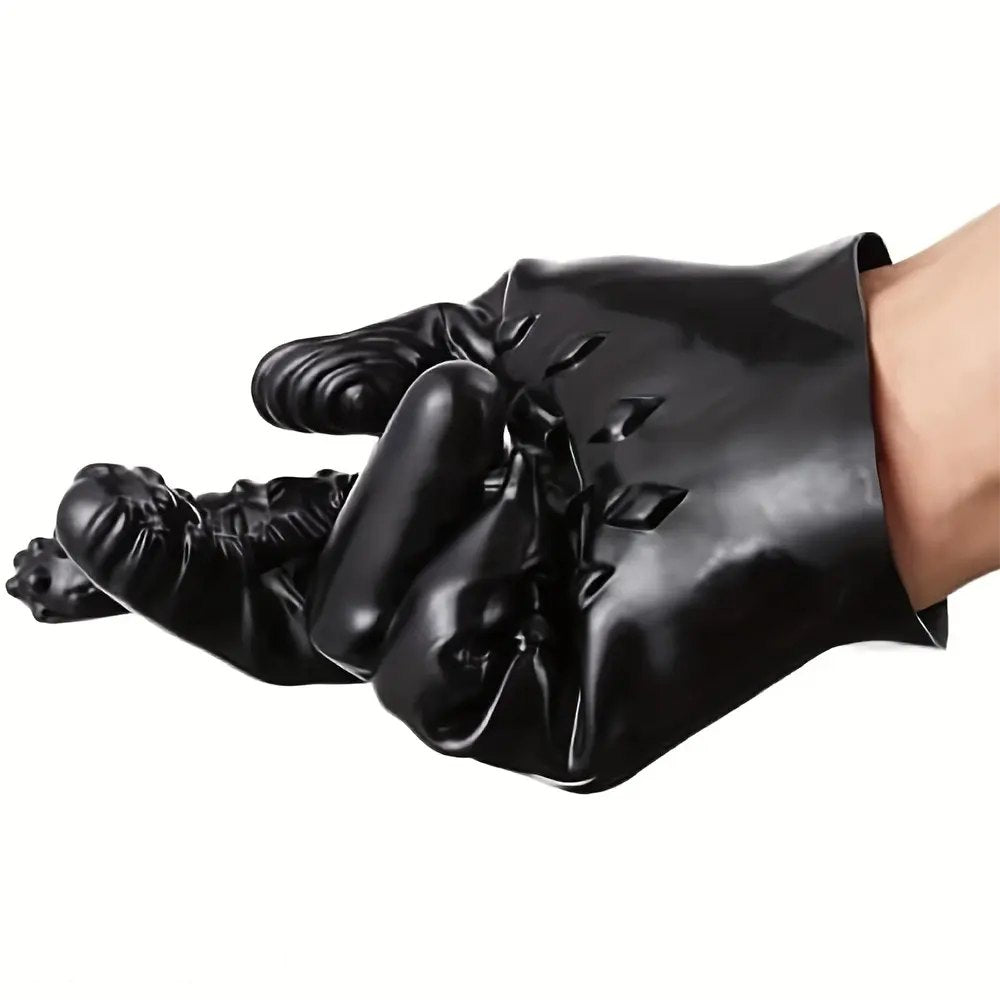 Spiked silicone massage glove, photo 11