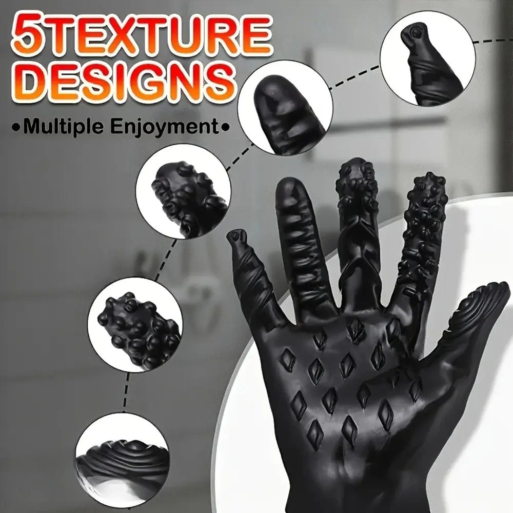 Spiked silicone massage glove, photo 13
