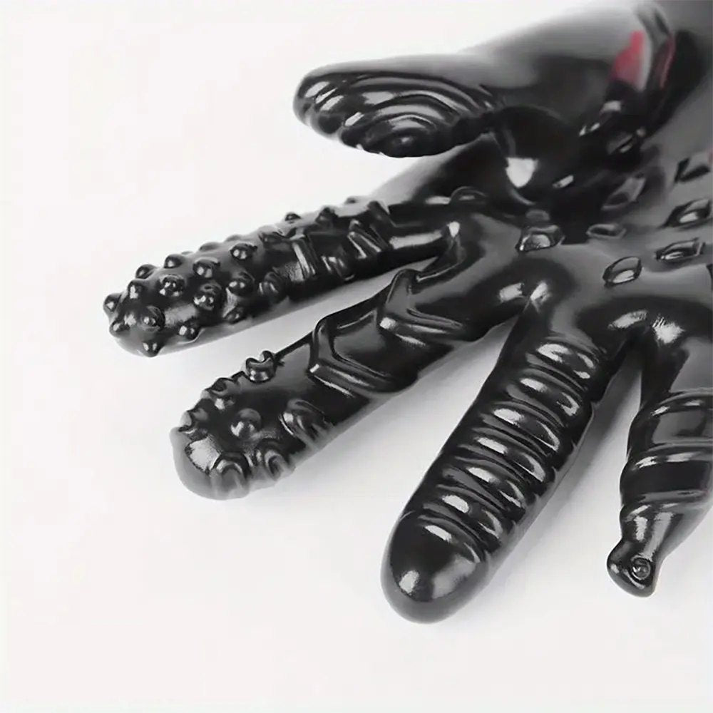 Spiked silicone massage glove, photo 2