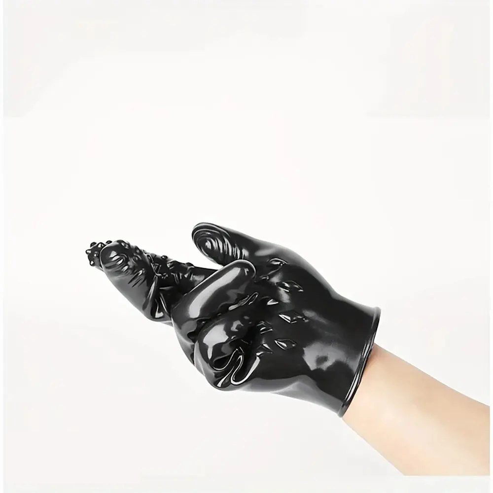 Spiked silicone massage glove, photo 6