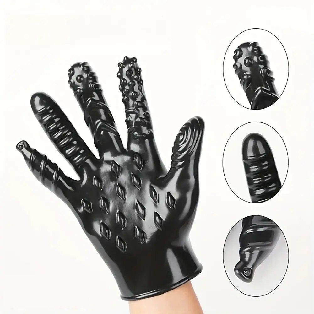 Spiked silicone massage glove, photo 7