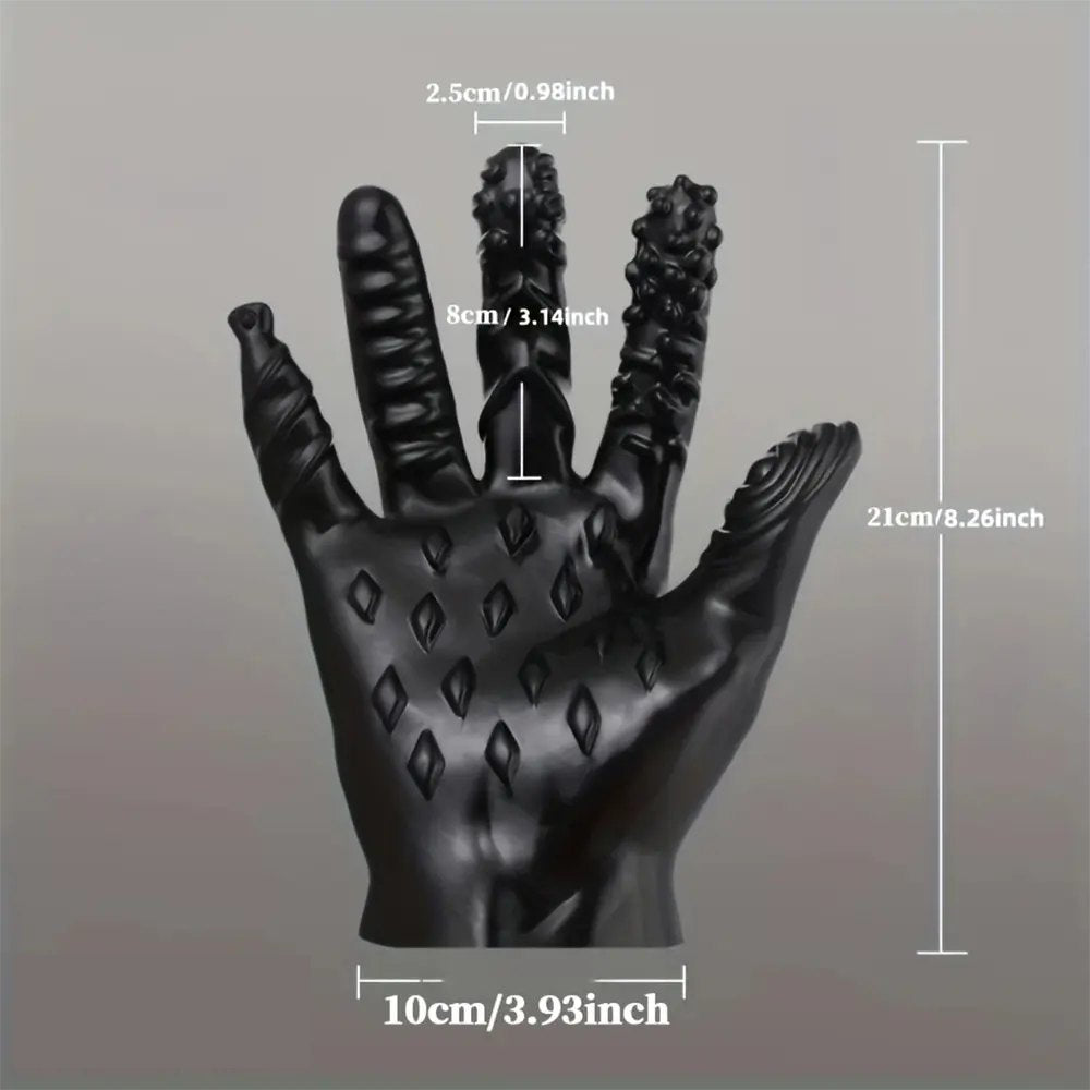 Spiked silicone massage glove, photo 9