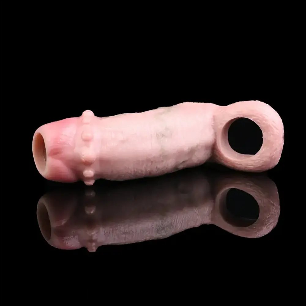 Flesh tone silicone penis sleeve, photo 12