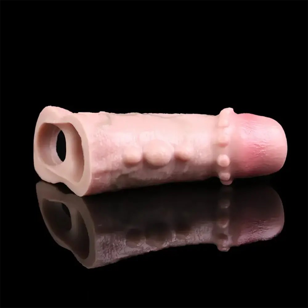 Flesh tone silicone penis sleeve, photo 2