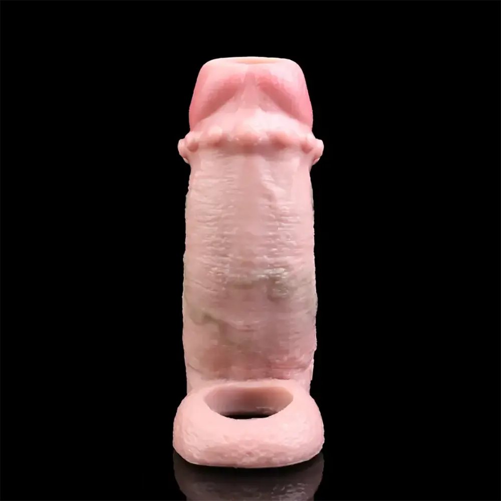 Flesh tone silicone penis sleeve, photo 8