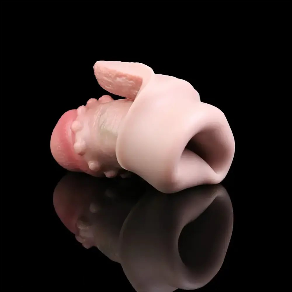 Flesh tone silicone penis sleeve, photo 9