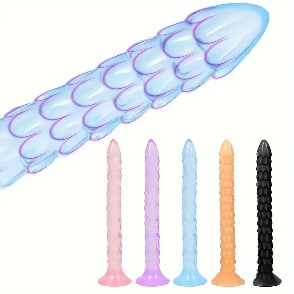 Spiked texture slim anal dildo, photo 1