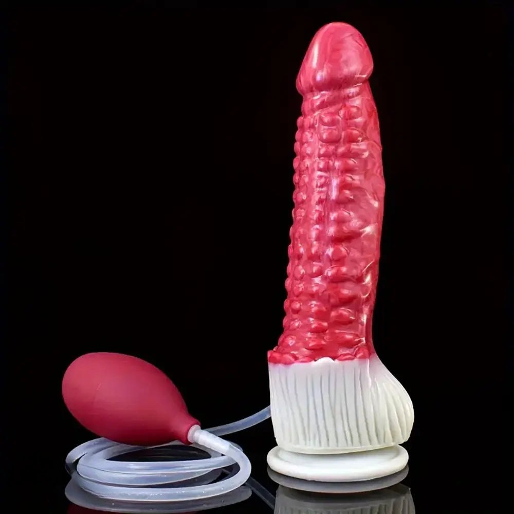 Red spiked squirting dildo, photo 4