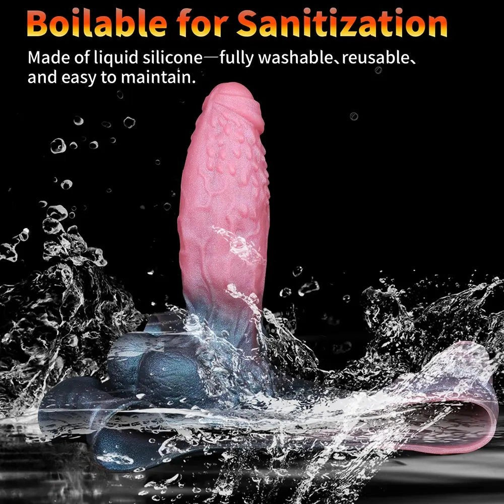 Hollow strap-on silicone dildo with harness pants, photo 10