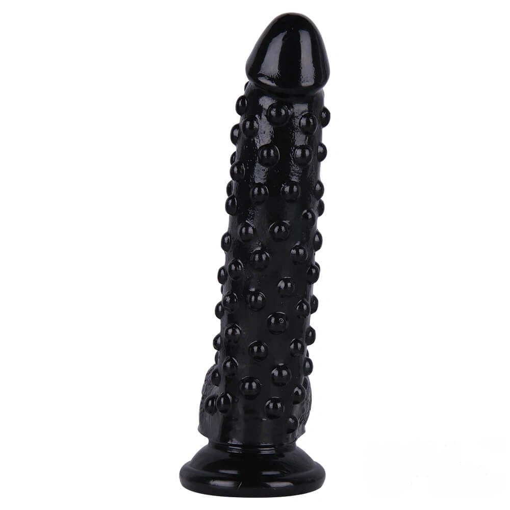 Black spiked suction cup dildo, photo 1
