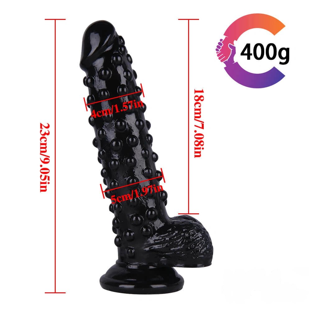 Black spiked suction cup dildo, photo 10