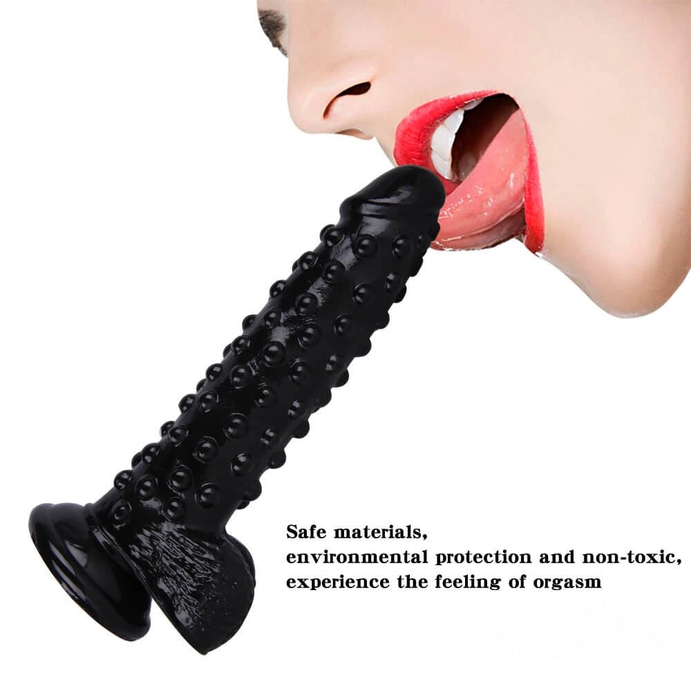 Black spiked suction cup dildo, photo 5