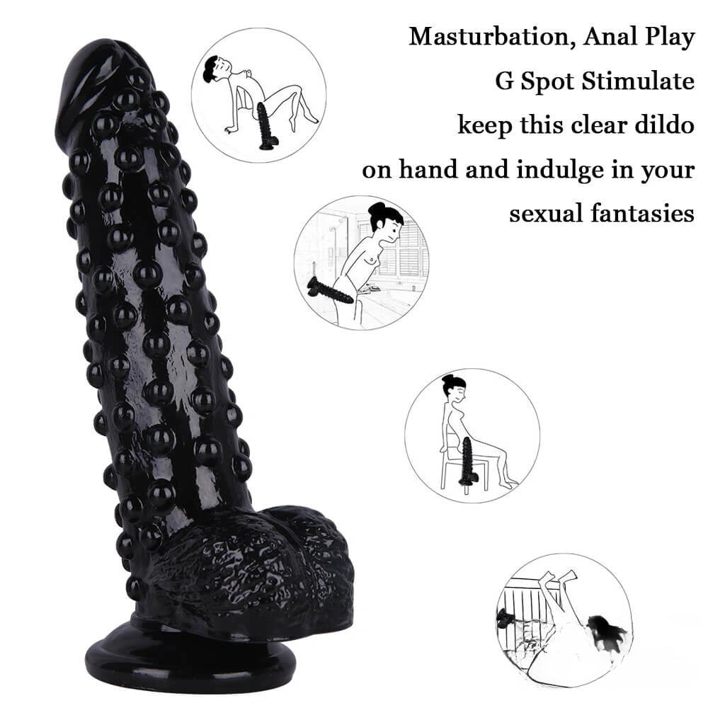 Black spiked suction cup dildo, photo 7