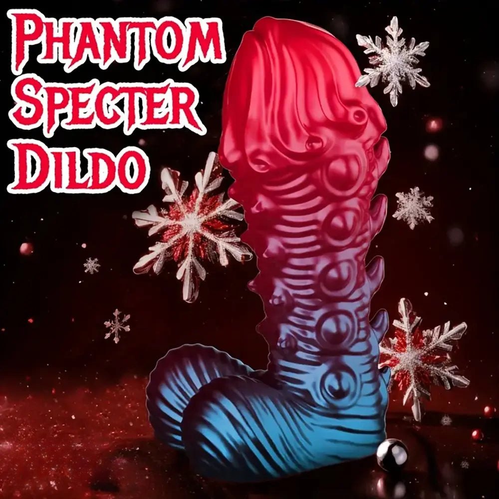 Red spiked tentacle silicone fantasy dildo, photo 6