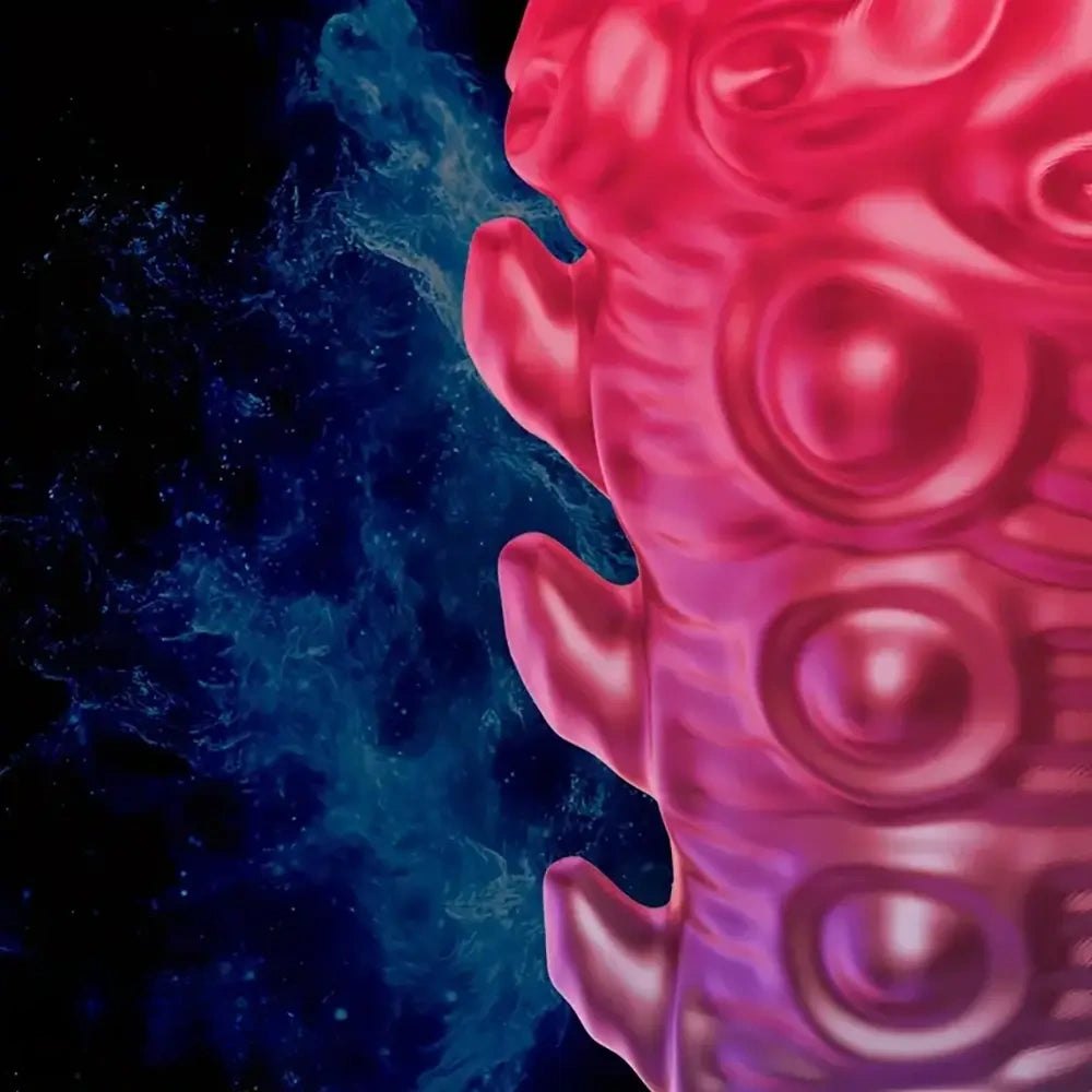 Red spiked tentacle silicone fantasy dildo, photo 9