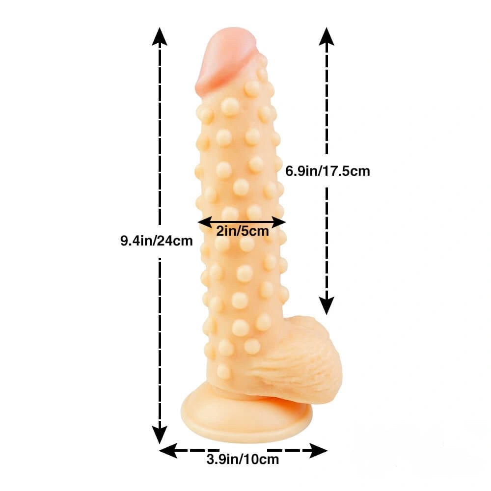 Textured spiked pvc dildo, photo 12