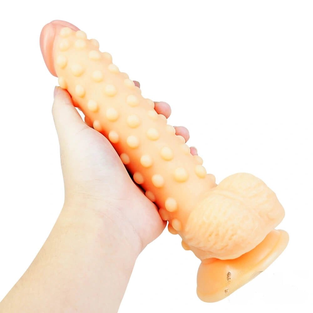 Textured spiked pvc dildo, photo 13