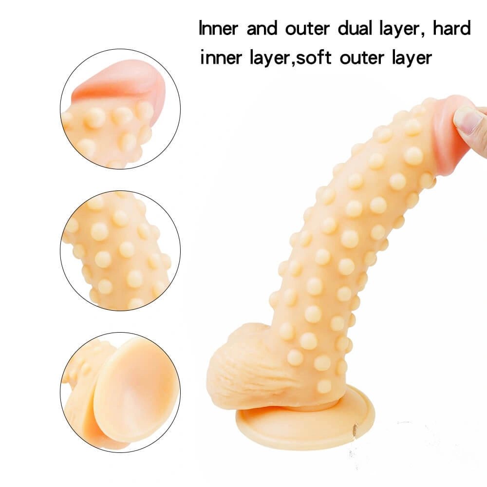 Textured spiked pvc dildo, photo 14