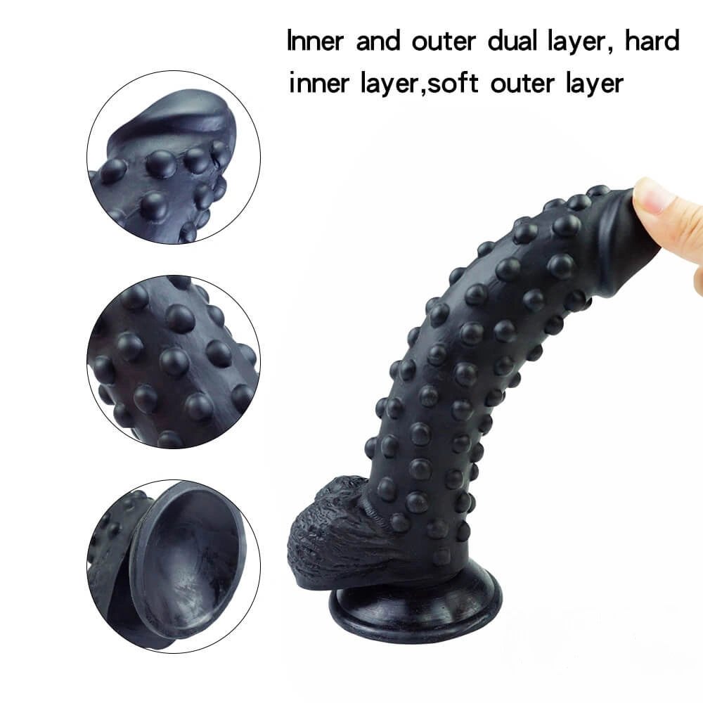 Textured spiked pvc dildo, photo 7