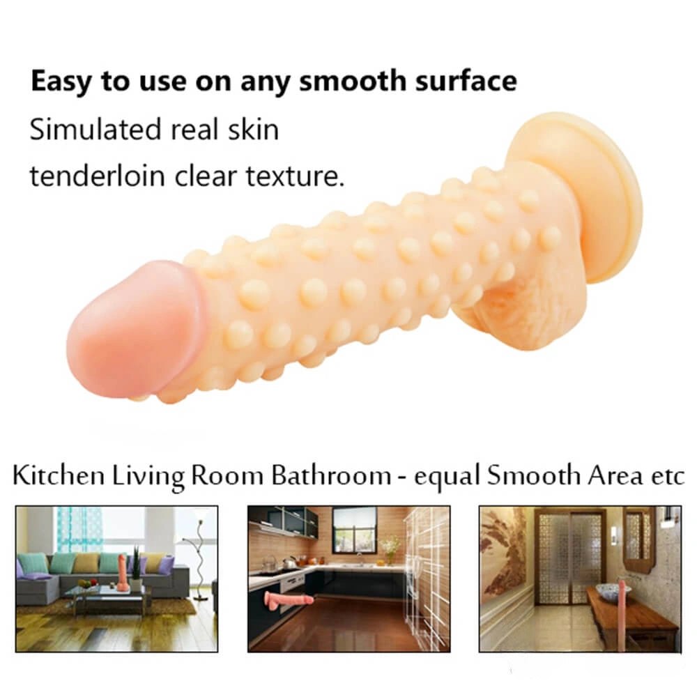 Textured spiked pvc dildo, photo 8