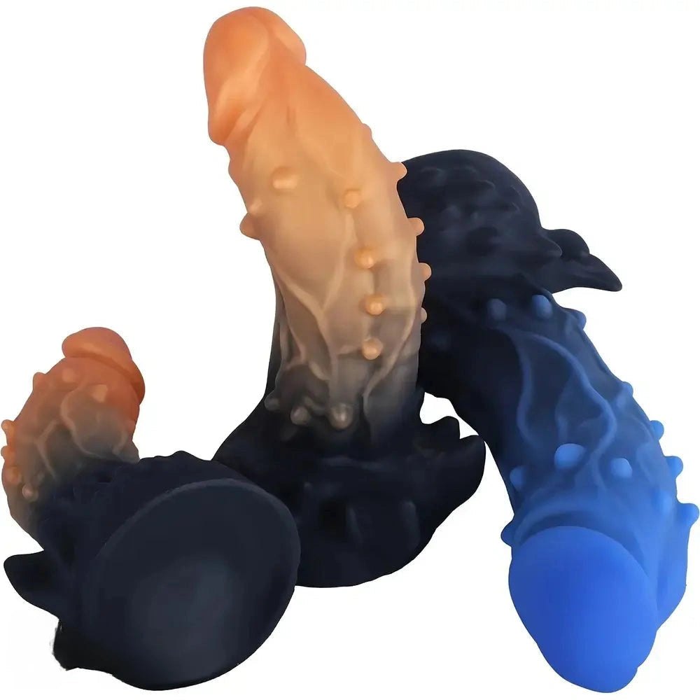 Spiked thick silicone dildo, photo 1