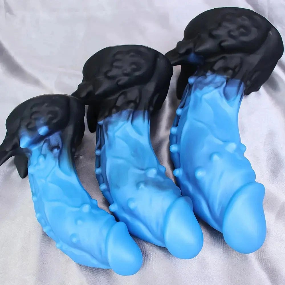 Spiked thick silicone dildo, photo 4