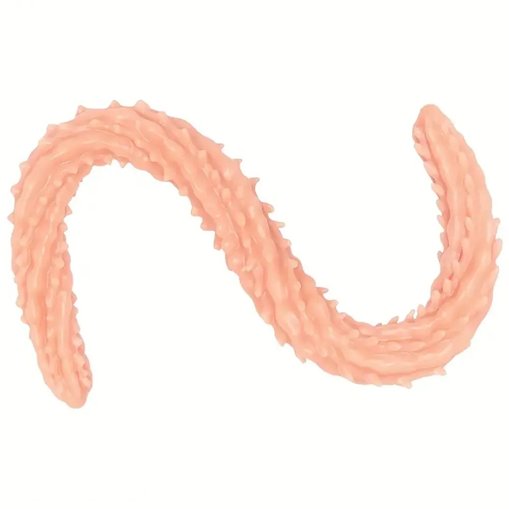 Orange spiked double ended dildo, photo 1