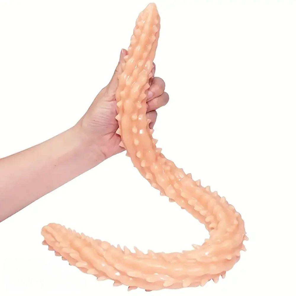 Orange spiked double ended dildo, photo 4