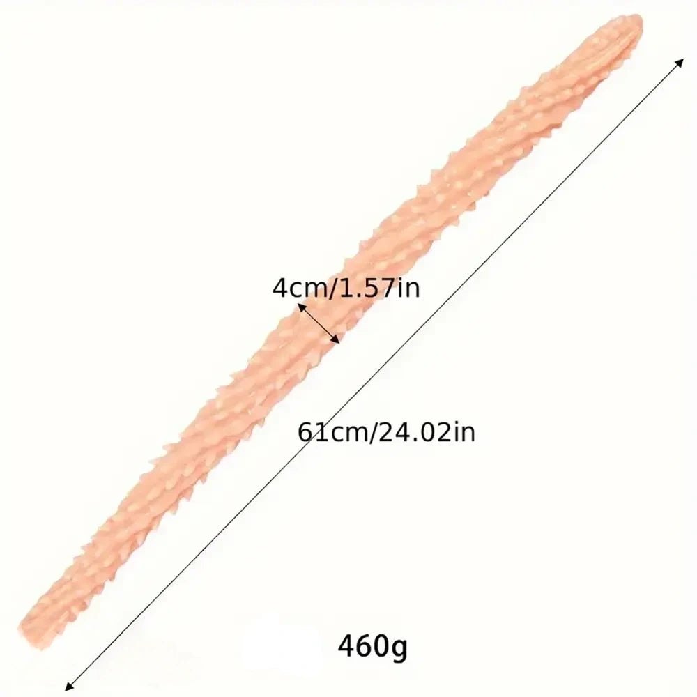 Orange spiked double ended dildo, photo 5