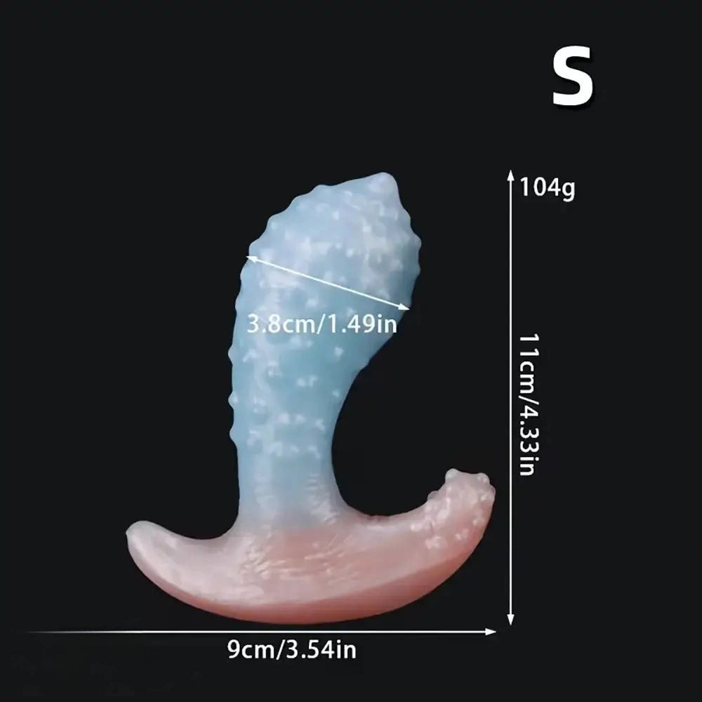 Blue spiked wearable silicone anal toy, photo 10