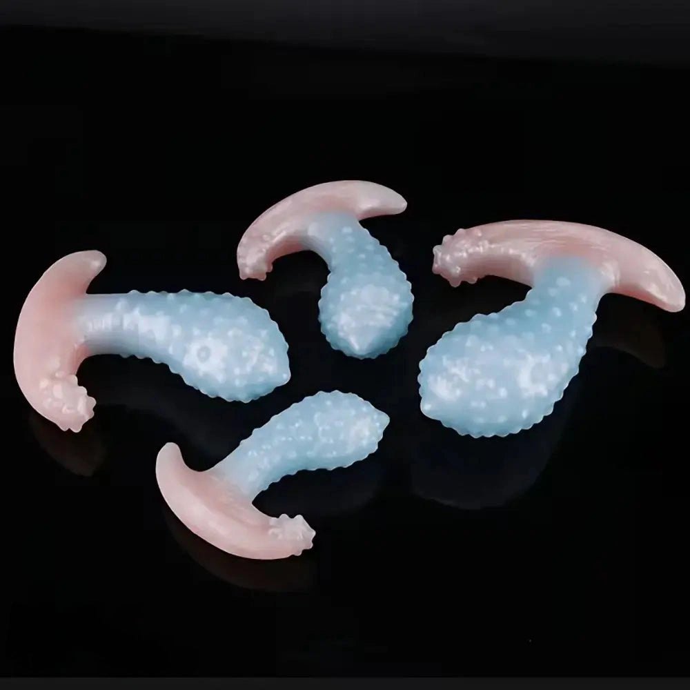 Blue spiked wearable silicone anal toy, photo 5