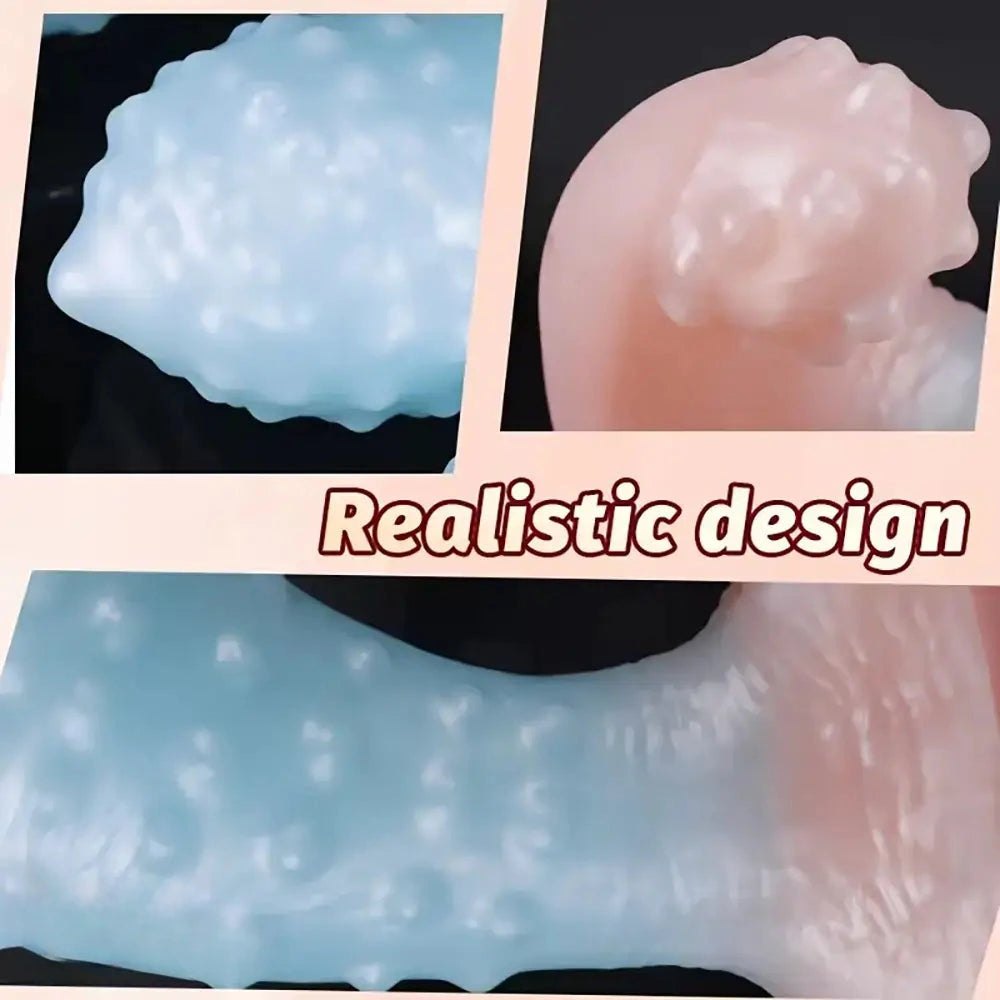 Blue spiked wearable silicone anal toy, photo 6
