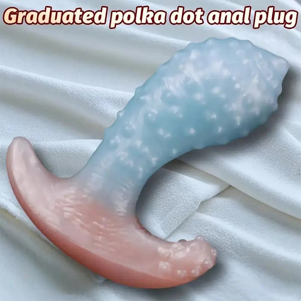 Blue spiked wearable silicone anal toy, photo 7