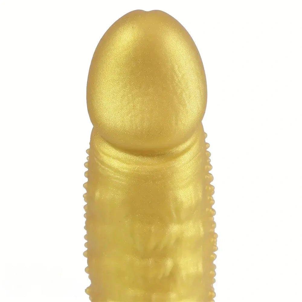 Gold spiky texture large dildo, photo 2