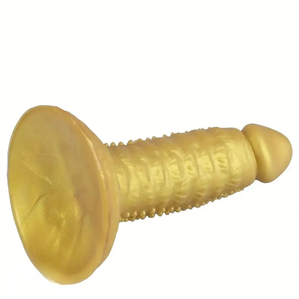 Gold spiky texture large dildo, photo 8