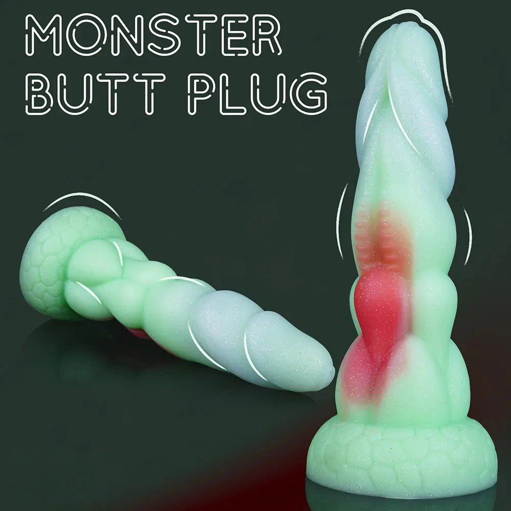 Green spiral alien dildo, photo 1