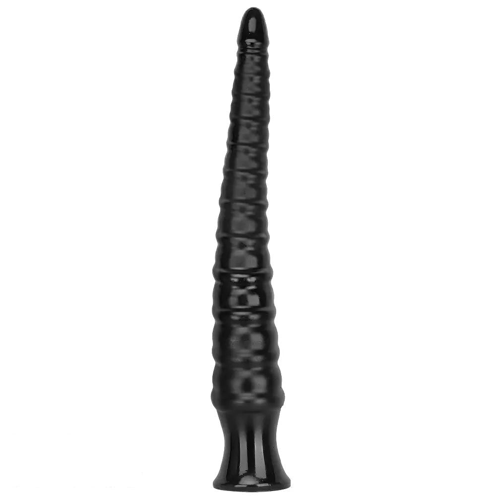 Black pvc spiral anal probe dildo, photo 1